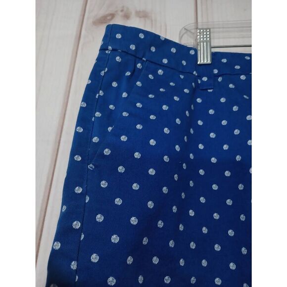 Merona Shorts Ladies 18 Blue White Polka Dot Light Weight - Picture 3 of 6